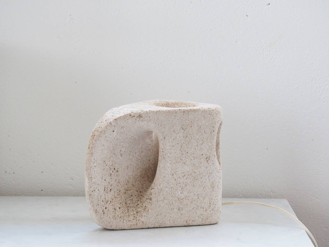 Sculpted stone lamp attributed to albert tormos