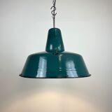 Industrial Green Enamel Factory Pendant Lamp, 1960s