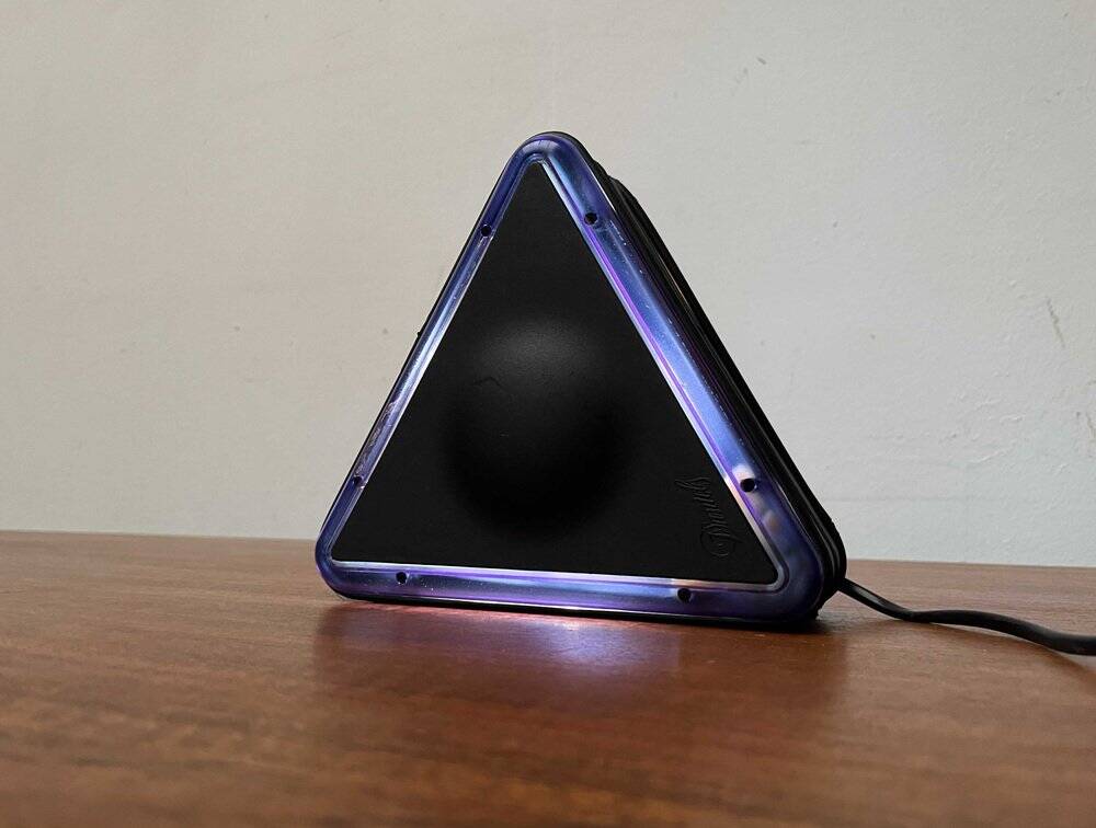 Postmodern triangular table lamp by Daniels Design for Ottika, 1980s.