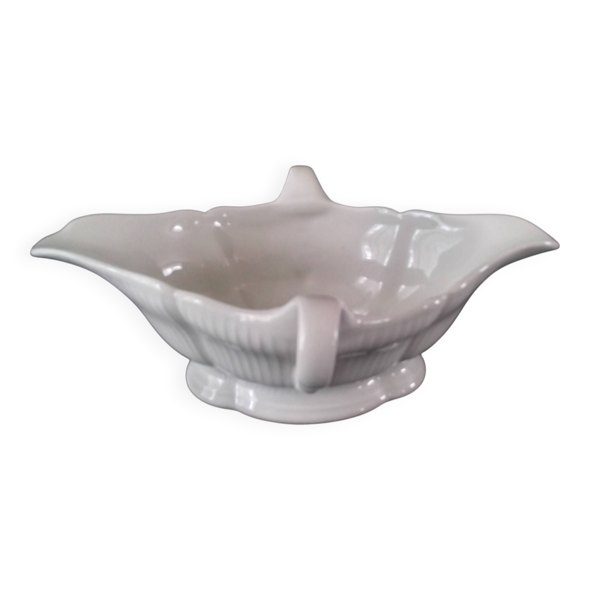 White porcelain sauce boat Pillivuyt