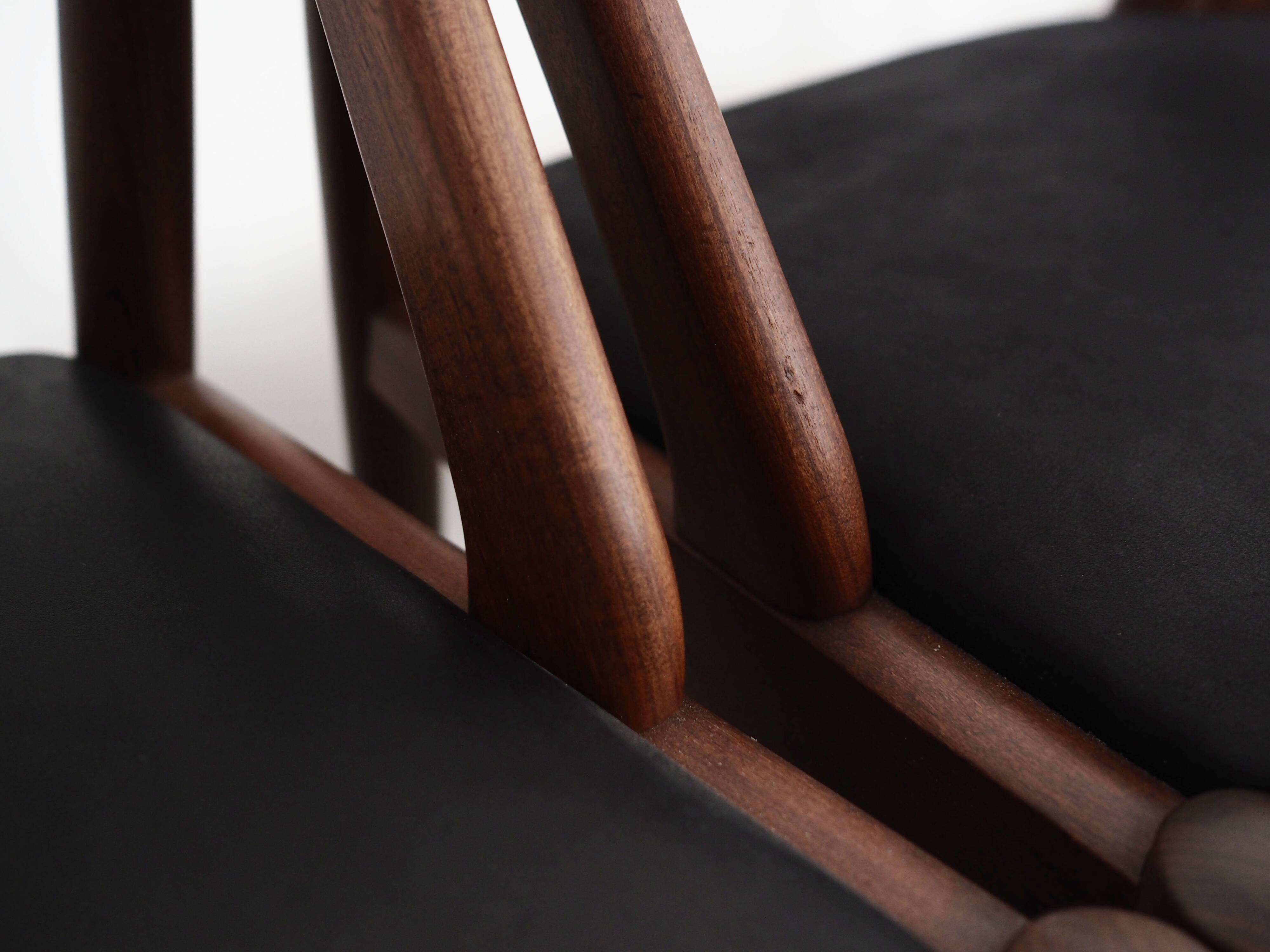 Set of four teak chairs, Danish design, 1970s, designer: Kai Kristiansen