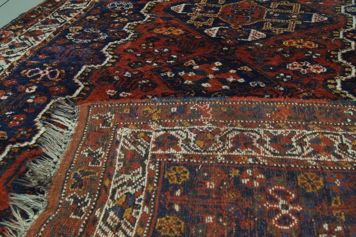 Antique Persian Shiraz carpet, 1900s, 225x162 cm
