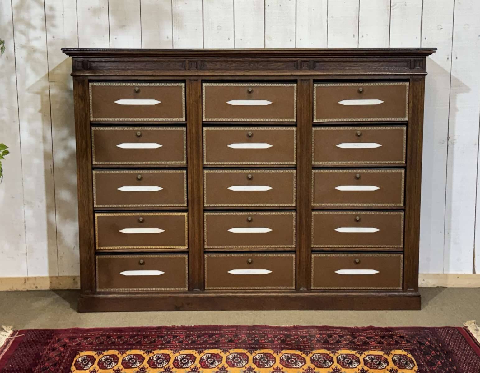 Oak cabinet from the early 20th century at support height.