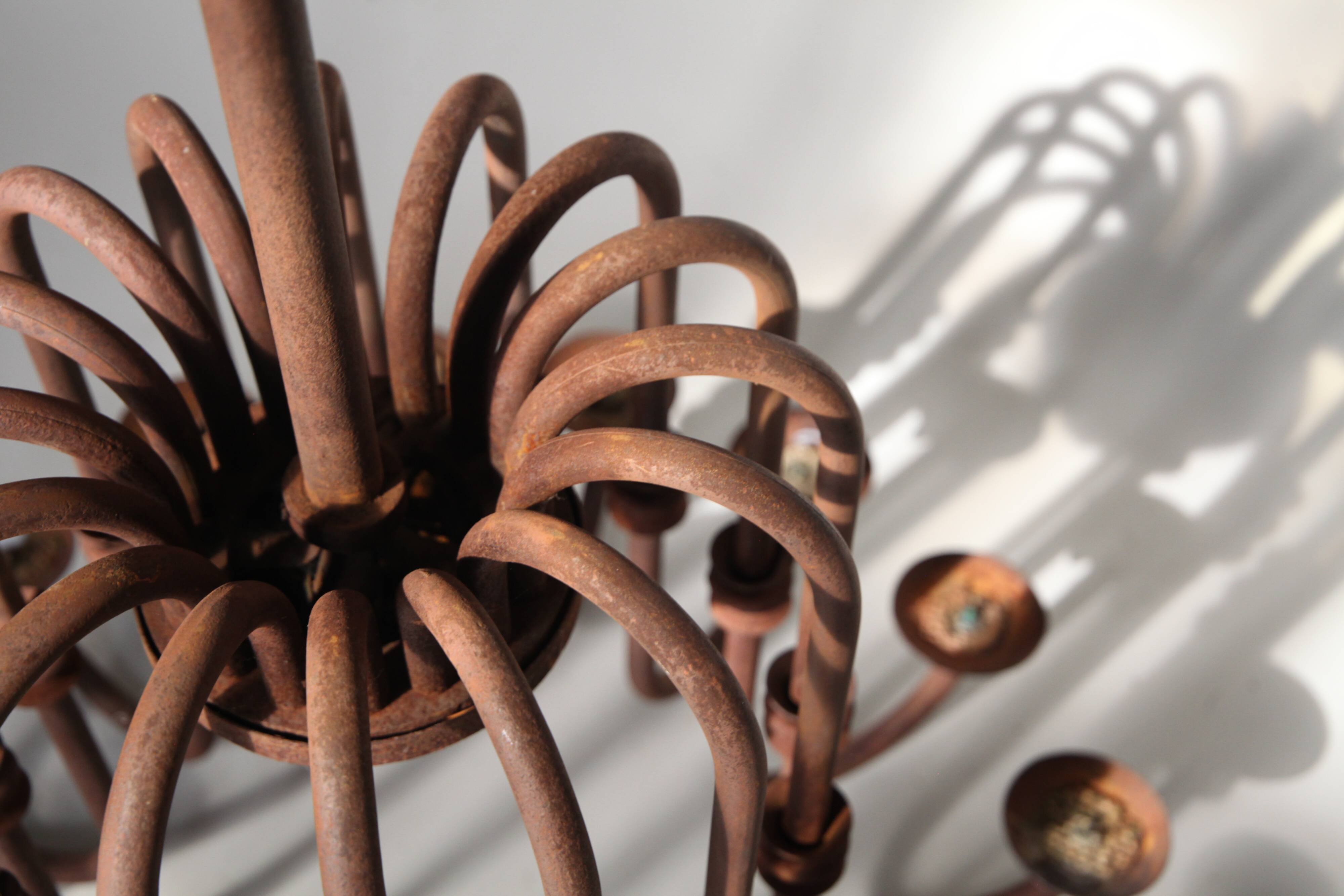 Large antique chandelier with 16 light arms