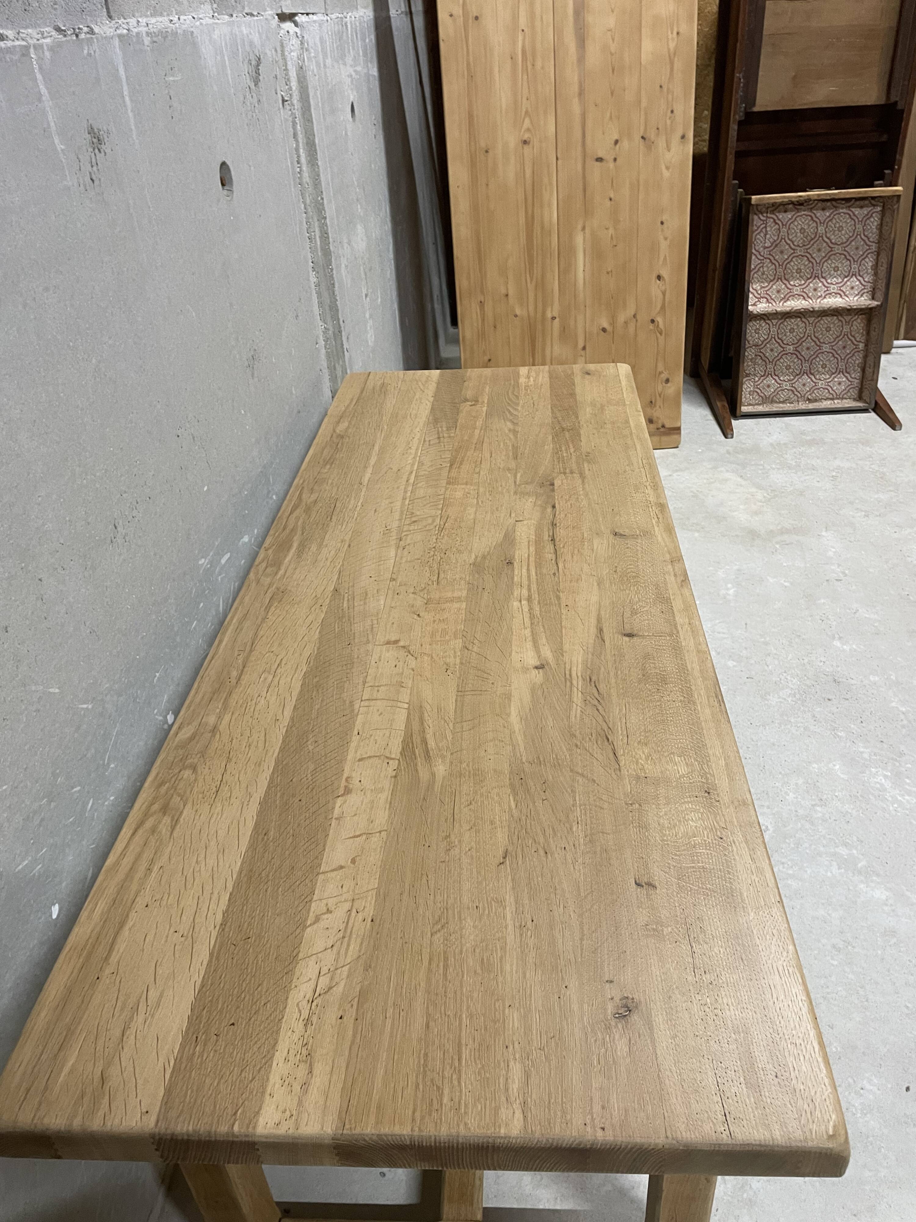 Large solid wood farmhouse table – country style