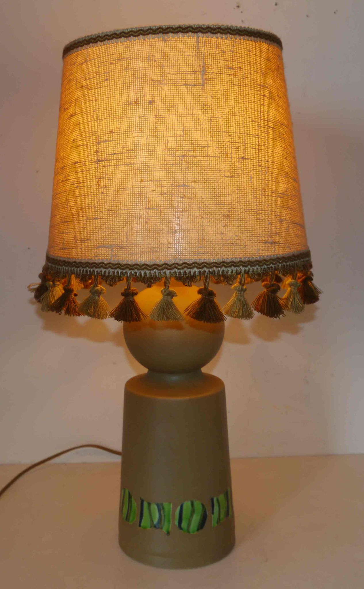 Lampe des années 7's en céramique