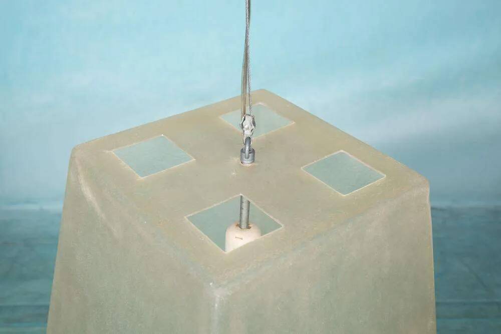 Vintage minimalist pendant lamp in fibreglass, Roche Babois