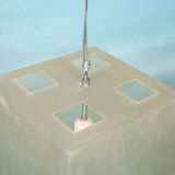 Vintage minimalist pendant lamp in fibreglass, Roche Babois
