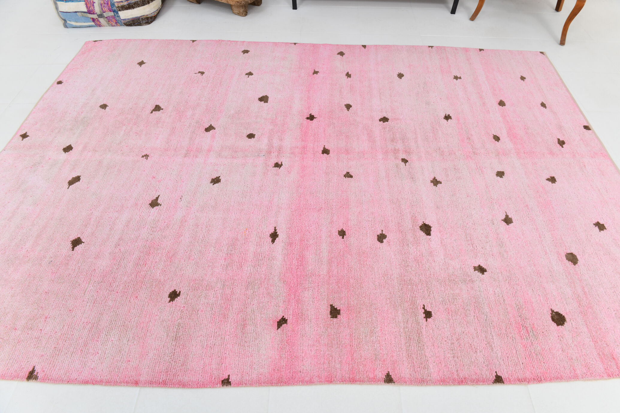 Tapis de chanvre rose poussiéreux 7x10, 212x301cm