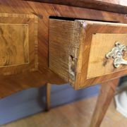 Louis XV slant-top desk in 18th-century marquetry.
