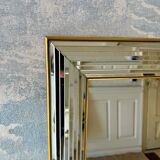 Glamorous wall mirror with faceted frame by Deknudt, Belgium, 1980s (Model 2024.311)