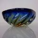 Blue Brown Sommerso Murano Glass Bowl or Ashtray by Flavio Poli, Italy, 1960s