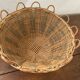 Corbeille osier vintage .