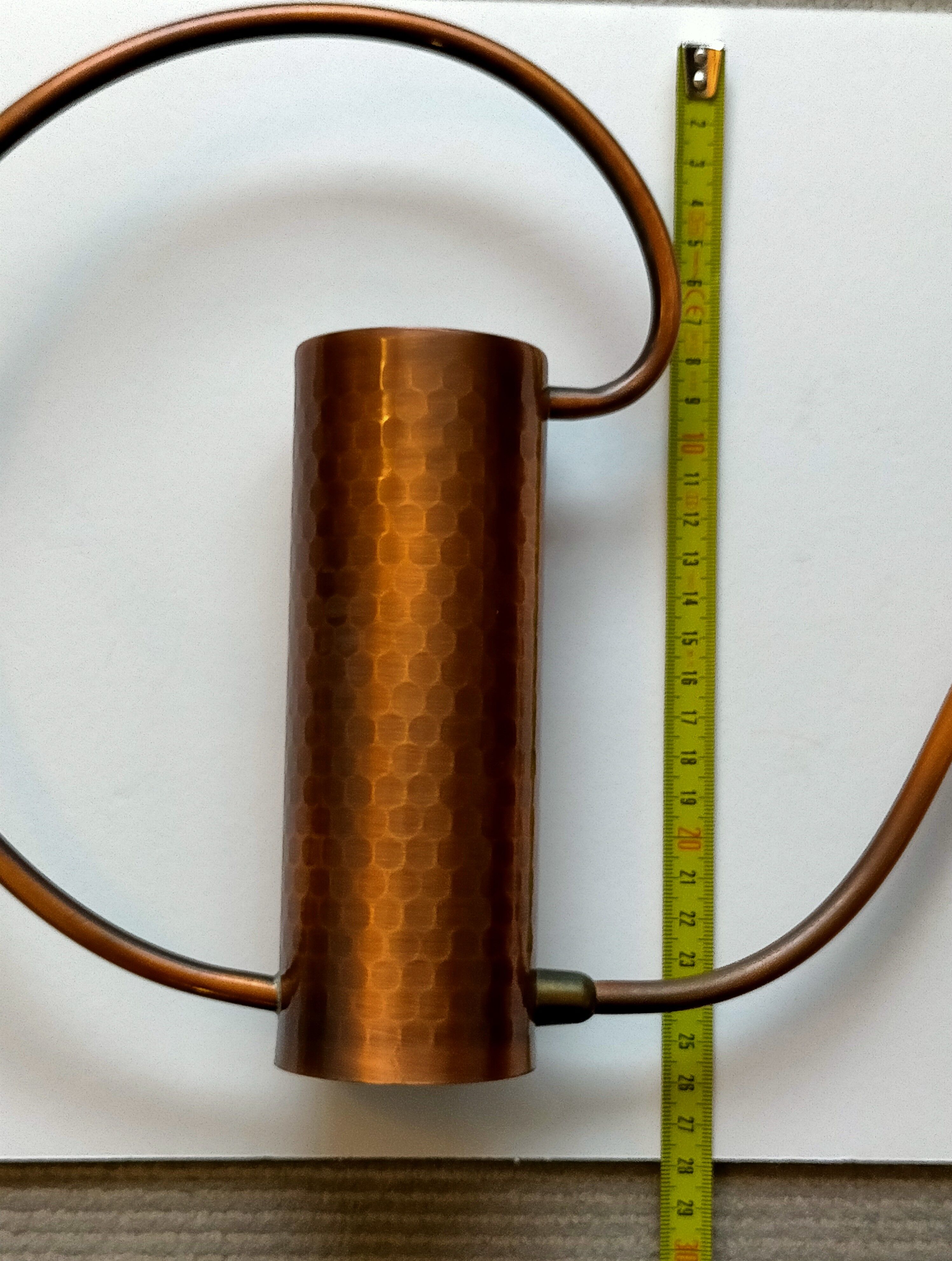 Hammered copper watering can