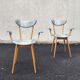 Pair of wooden armchairs, 1960