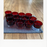 Set of 12 glasses with arcoroc foot BP