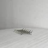 6 silver metal knife holders, pheasant shape