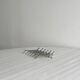 6 silver metal knife holders, pheasant shape