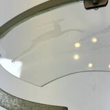 Pietro Chiesa, Art Deco chandelier in solid lacquered brass and glass. Italy 1930s