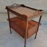 Louis XVI style tea table in cube marquetry