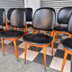 Set of 10 Pegase Baumann chairs