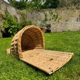 Champagne hood, hanging wicker basket