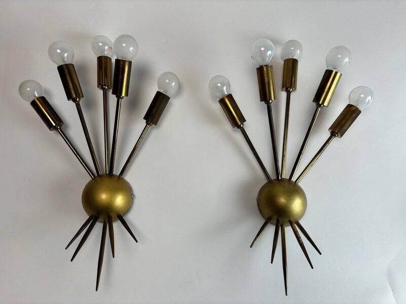 Mid-Century Modern Italian Wall Lights from Stilnovo, 1950s, Set of 2