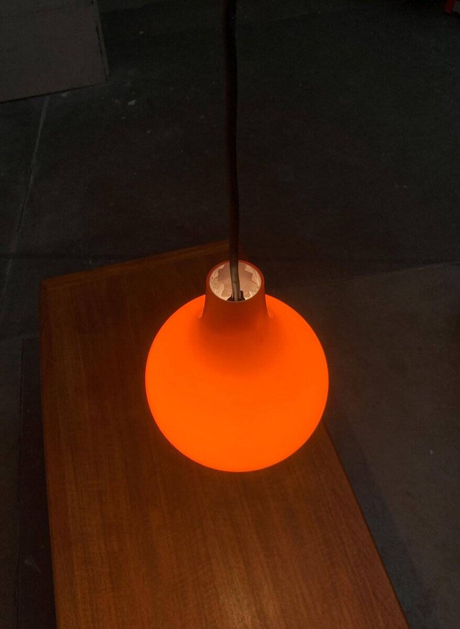 Mid-Century German Glass Pendant Lamp AH by Peill & Putzler, Set of 3