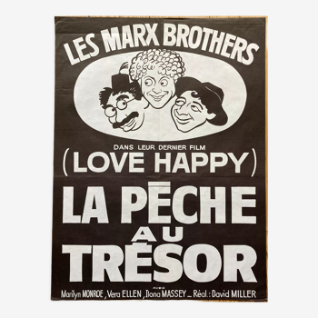 Original movie poster "treasure fishing" Marx Brothers