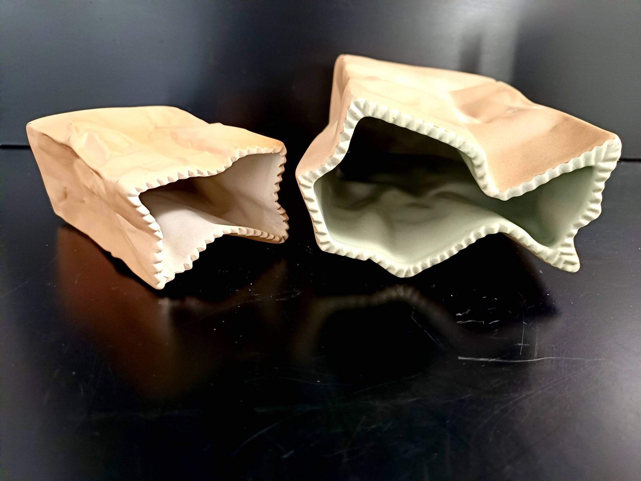 Paper Bag Ceramic Vase by Tapio Wirkkala for Rosenthal