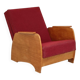 Art Deco Eastern European convertible daybed folding armchair 1960