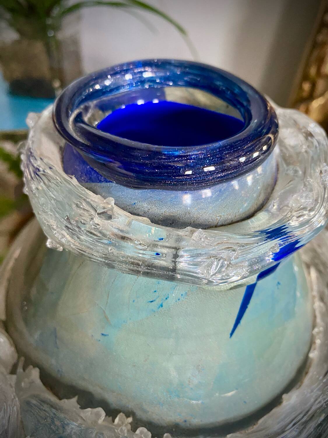 Glass paste vase