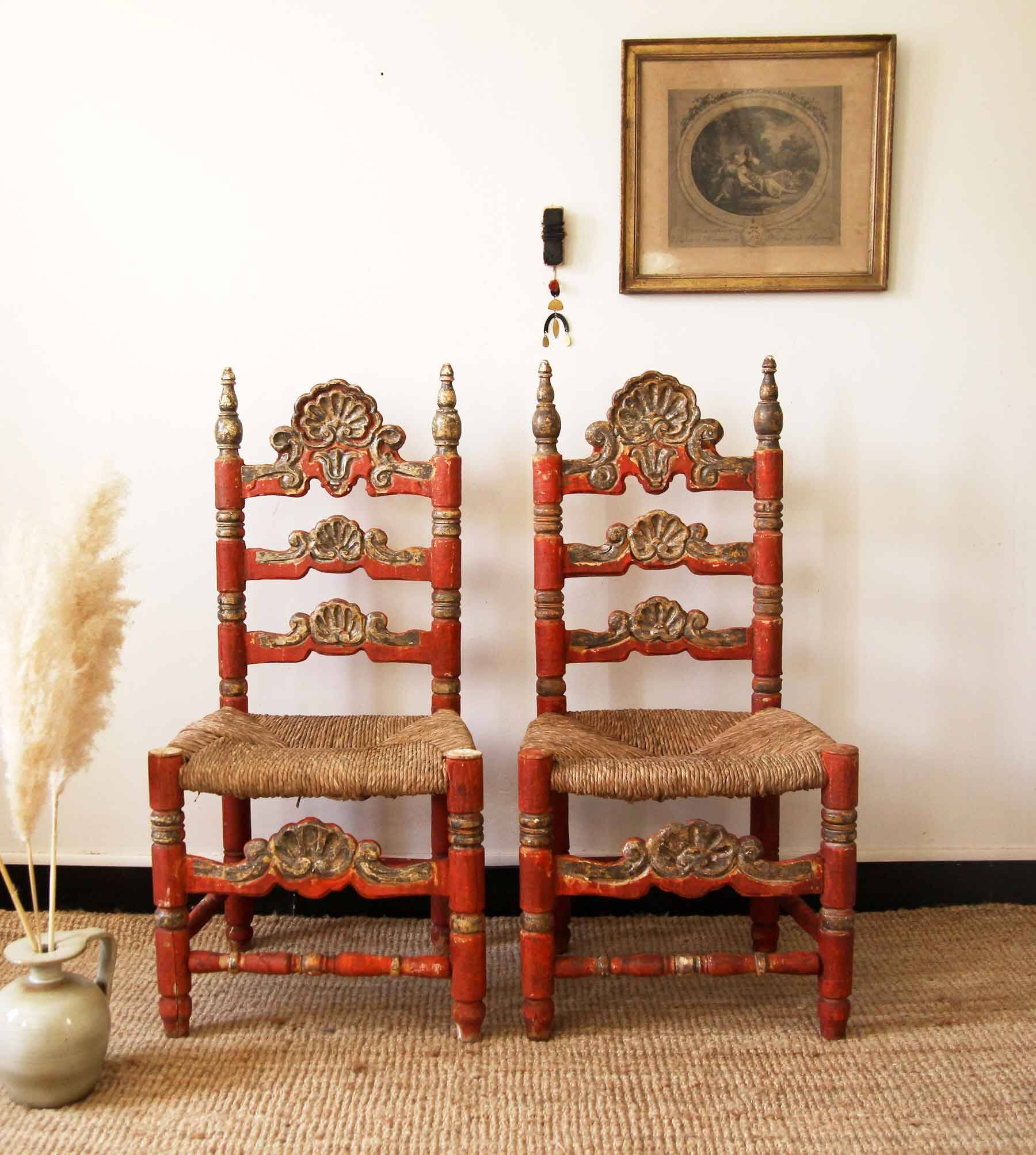 Pair of Majorcan chairs