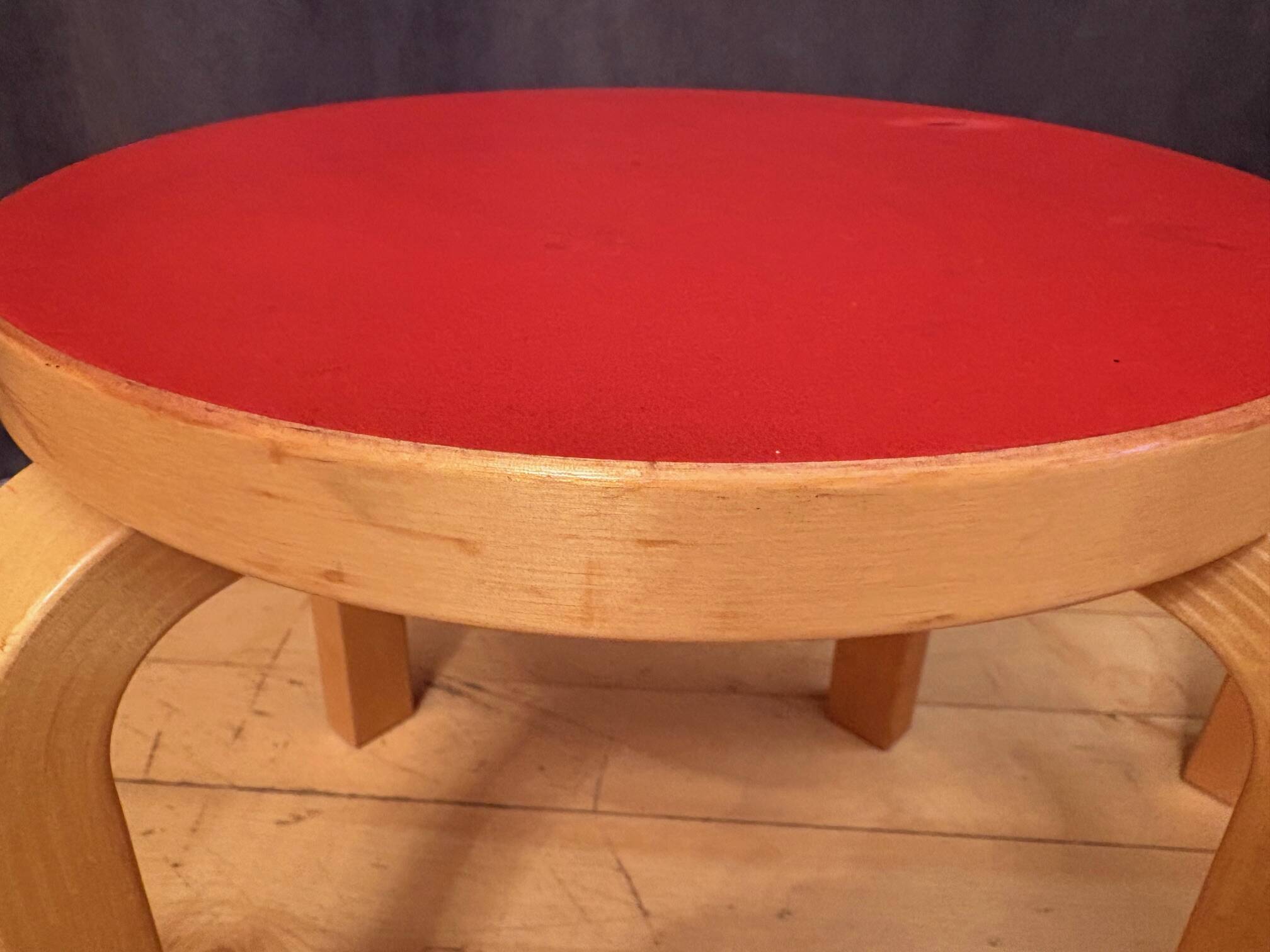 Pair of NE60 stools designed by Alvar Aalto, Artek, Finland, 1980s