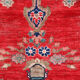 Handmade oriental red wool rug, traditional persian carpet- 104x139cm