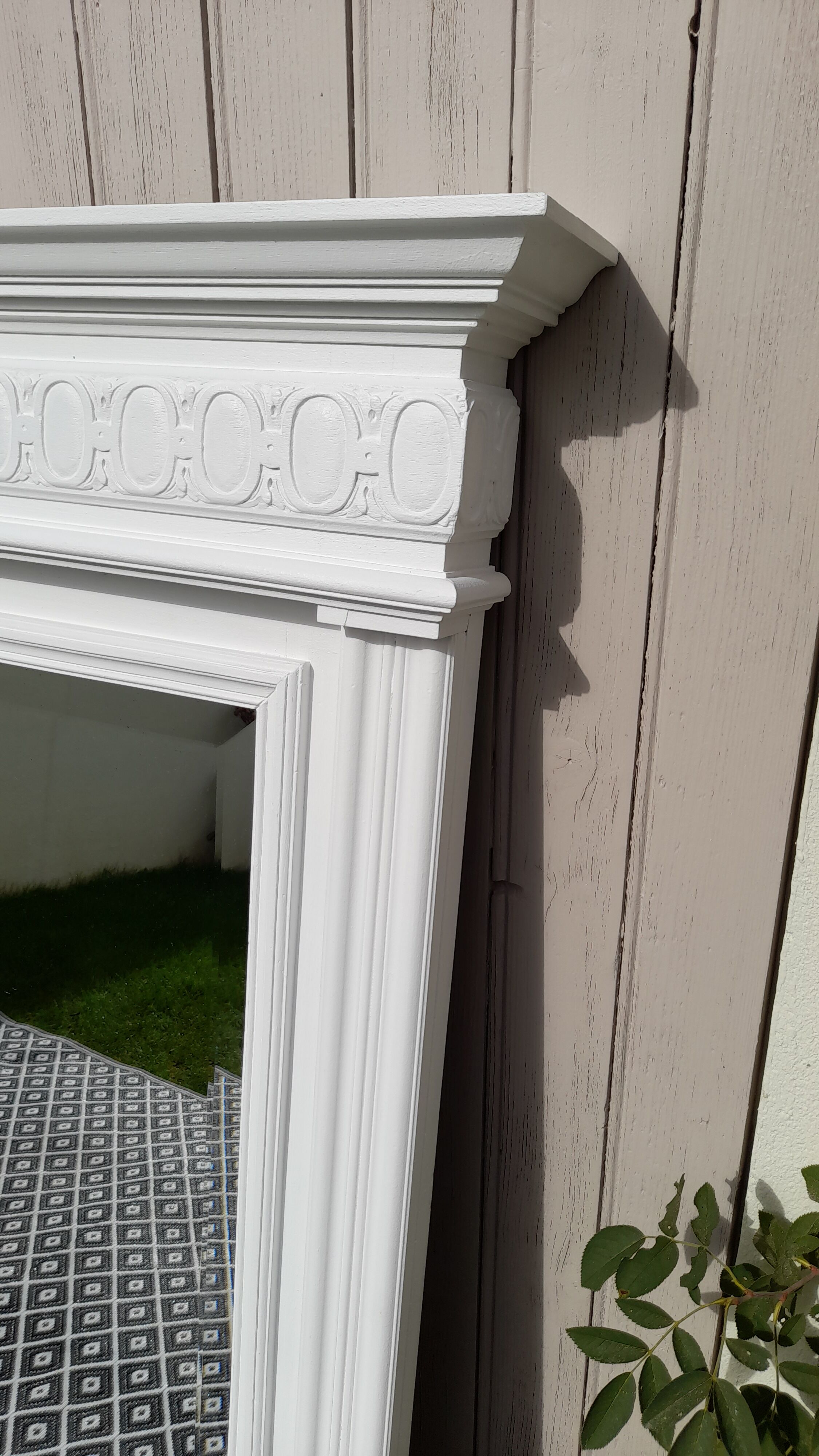 Beveled trumeau mirror