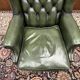 Large English Chesterfield Desk Chair Green