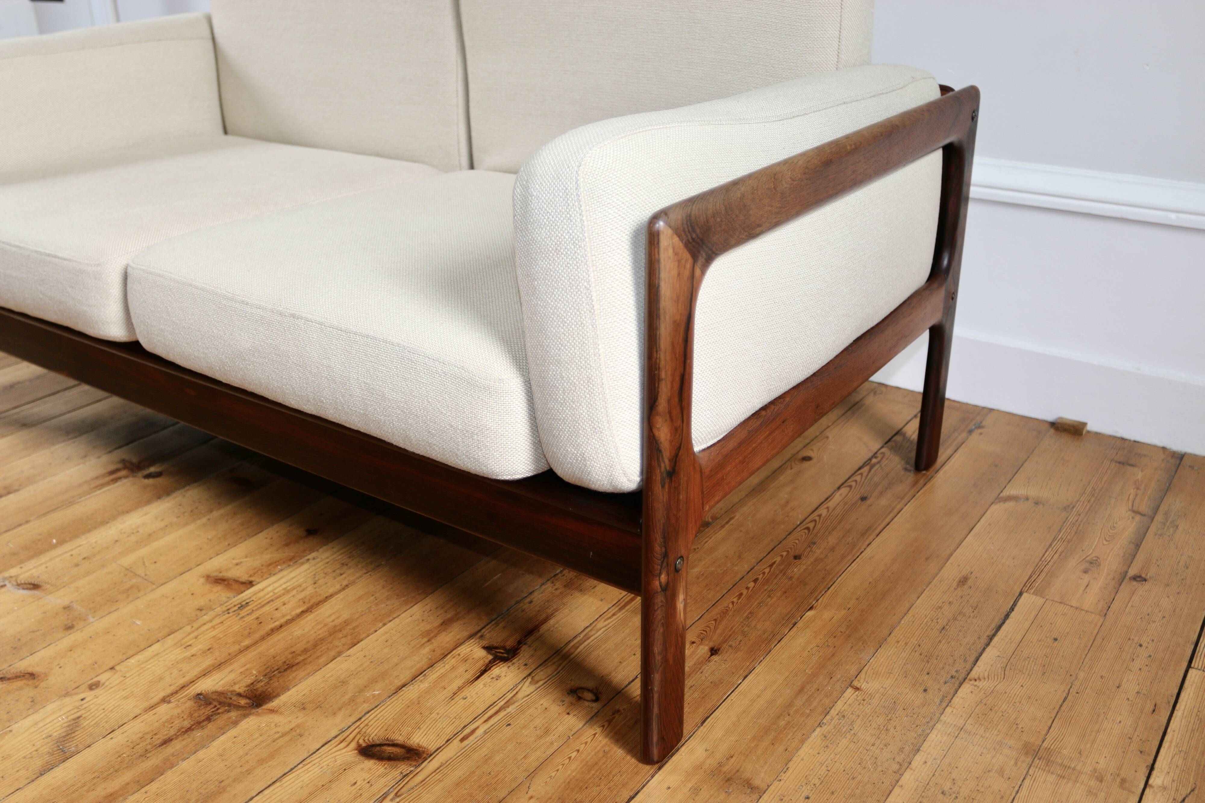 Vintage Danish Scandinavian bench in Rio rosewood, 1960