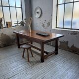 Rustic farmhouse table, solid oak, 2m