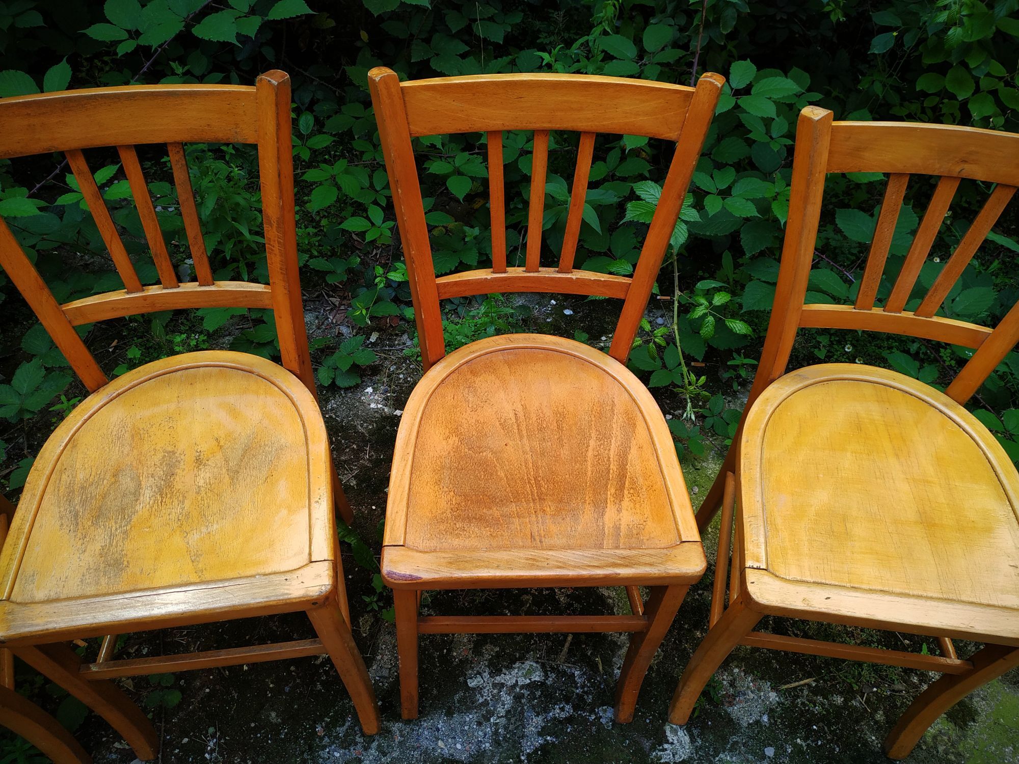 Series of four Luterma bistro chairs