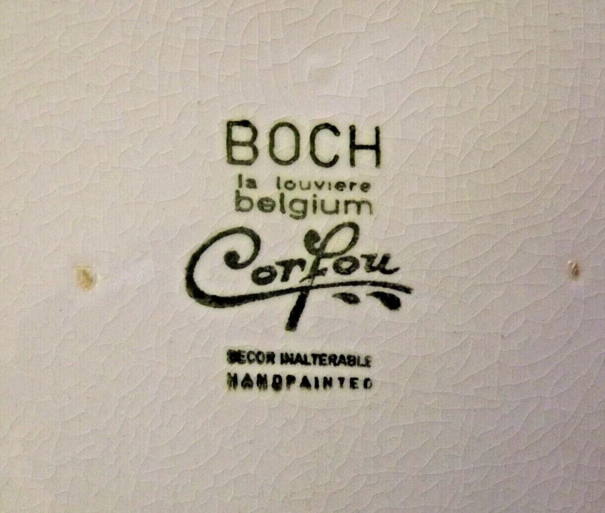 Vintage Boch La Louvière Corfou Collection Large Round Serving Plate