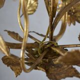 golden chandeliers with flowers.