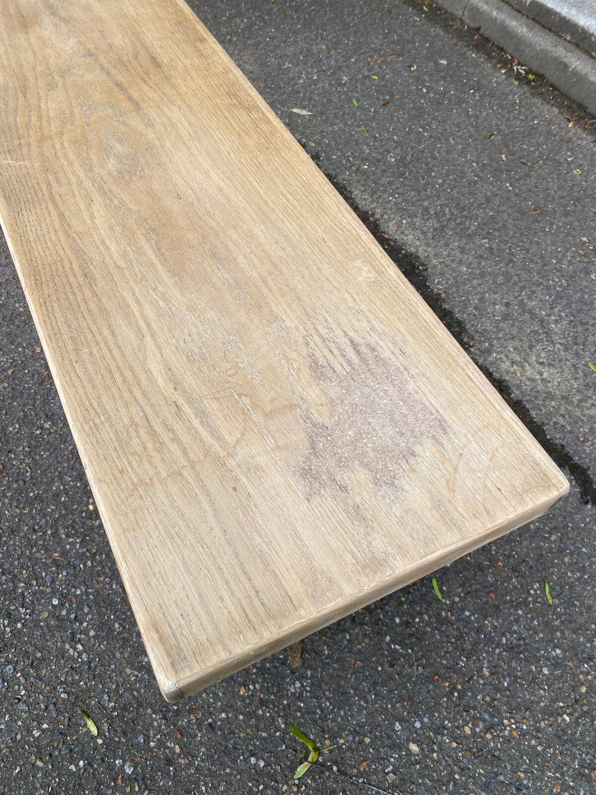 Banc de ferme rénovés en chêne du 20ème 180cm