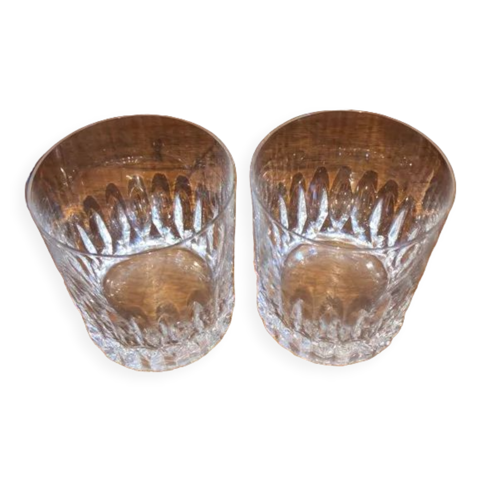 Set of 2 whisky crystal glasses