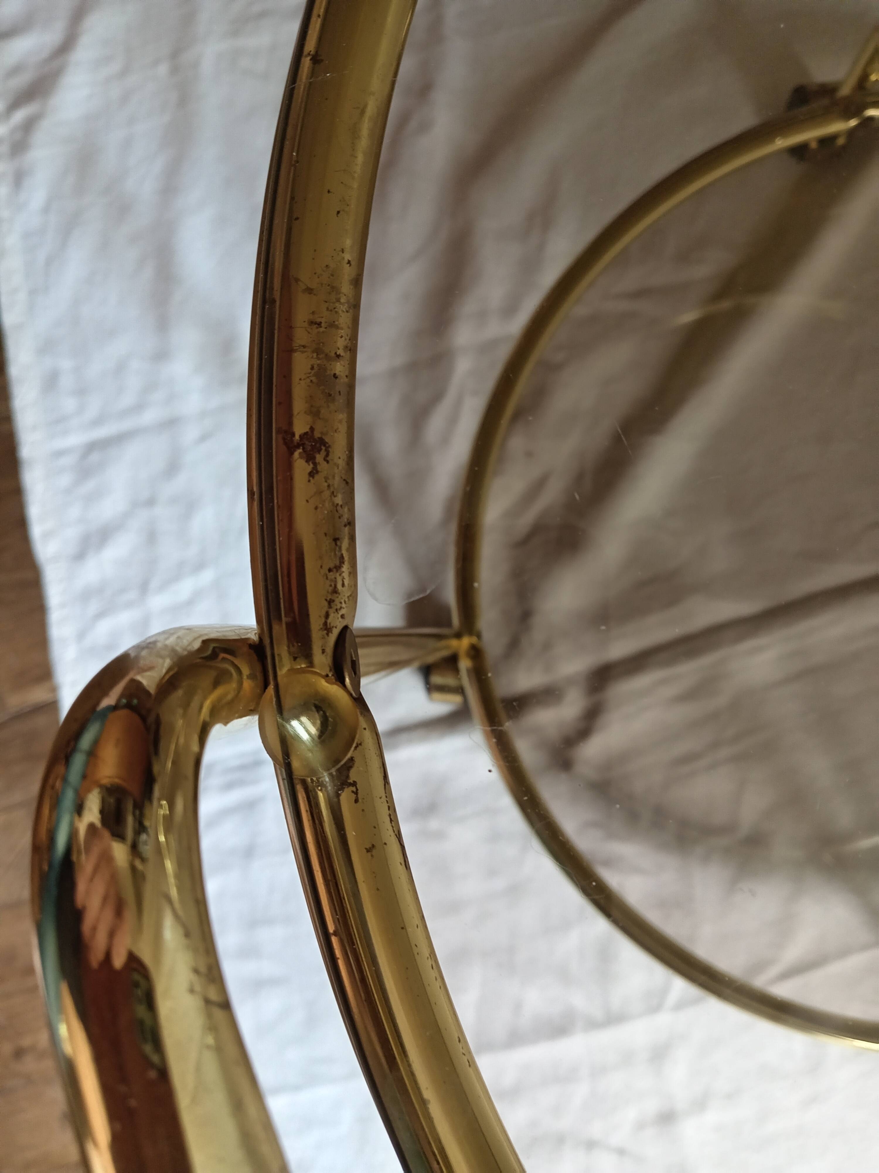 Vintage serving trolley with smoked glass from the 1970s