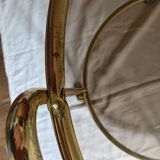 Vintage serving trolley with smoked glass from the 1970s