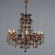 Golden iron and tin chandelier - Italy early 20th century