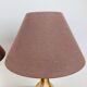 Pair of vintage turned wood lamps