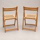 Natural wood folding chair – Slatted seat