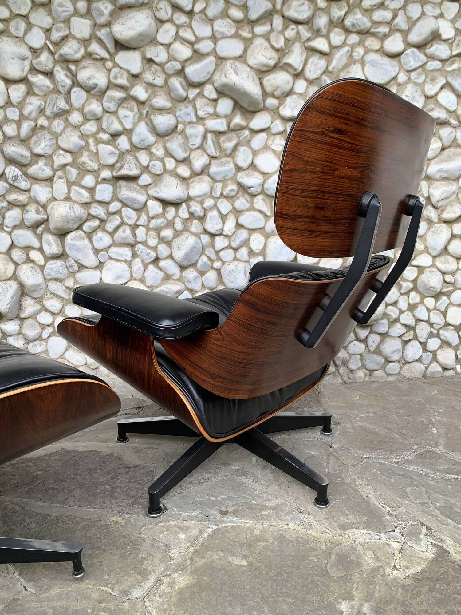 Fauteuil Lounge Herman Miller Charles & Ray Eames 1976 Palissandre Nv Cuir